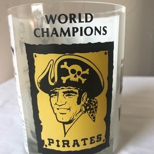 Rare Pittsburgh Pirates 1979 World Champions glass